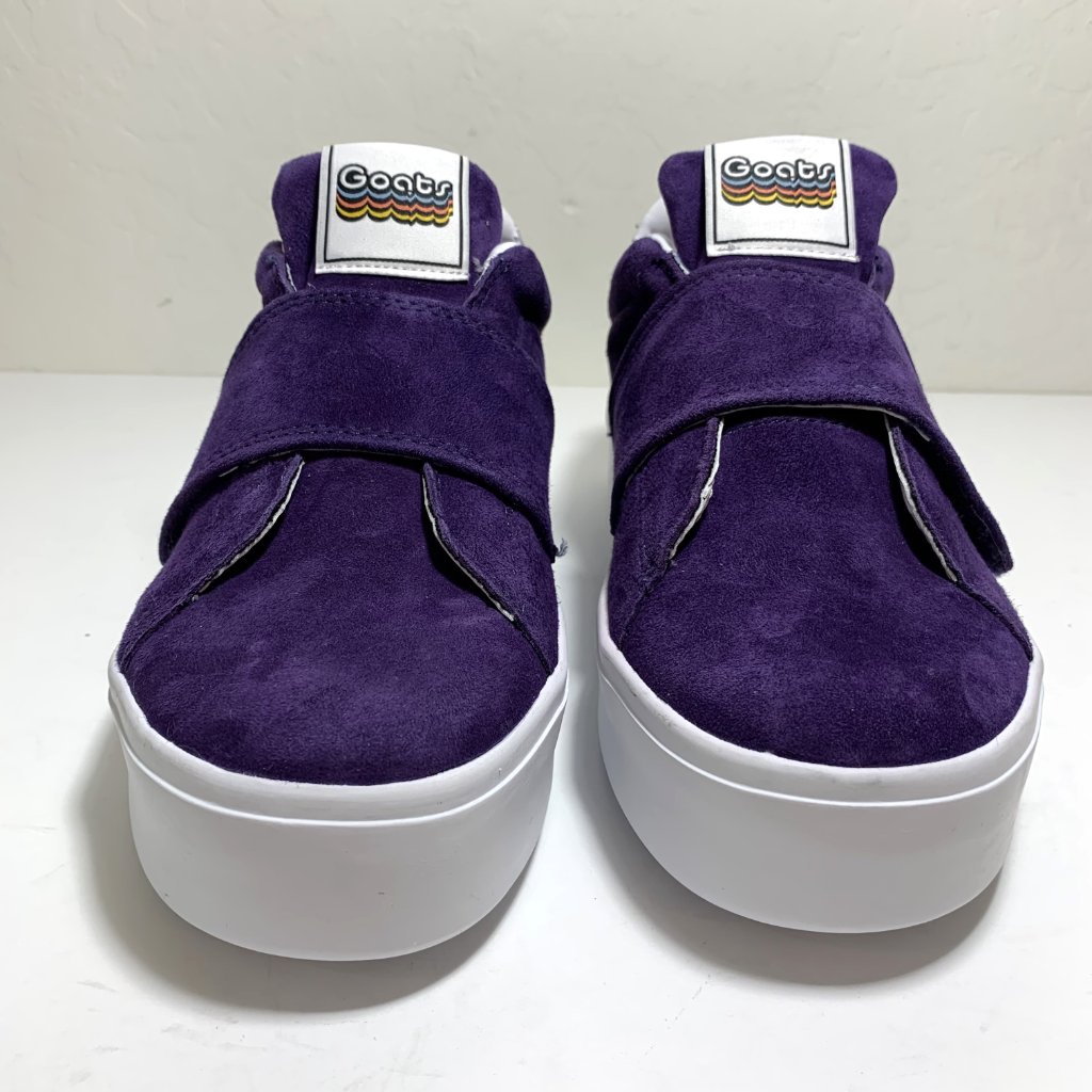 Goats 918 Platform Sneakers Low Top Suede Leather Strap Purple Size 8.5 New — image 2 of 6